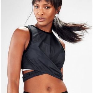 NWT Fabletics Marissa Tie Up Mesh Tank Large